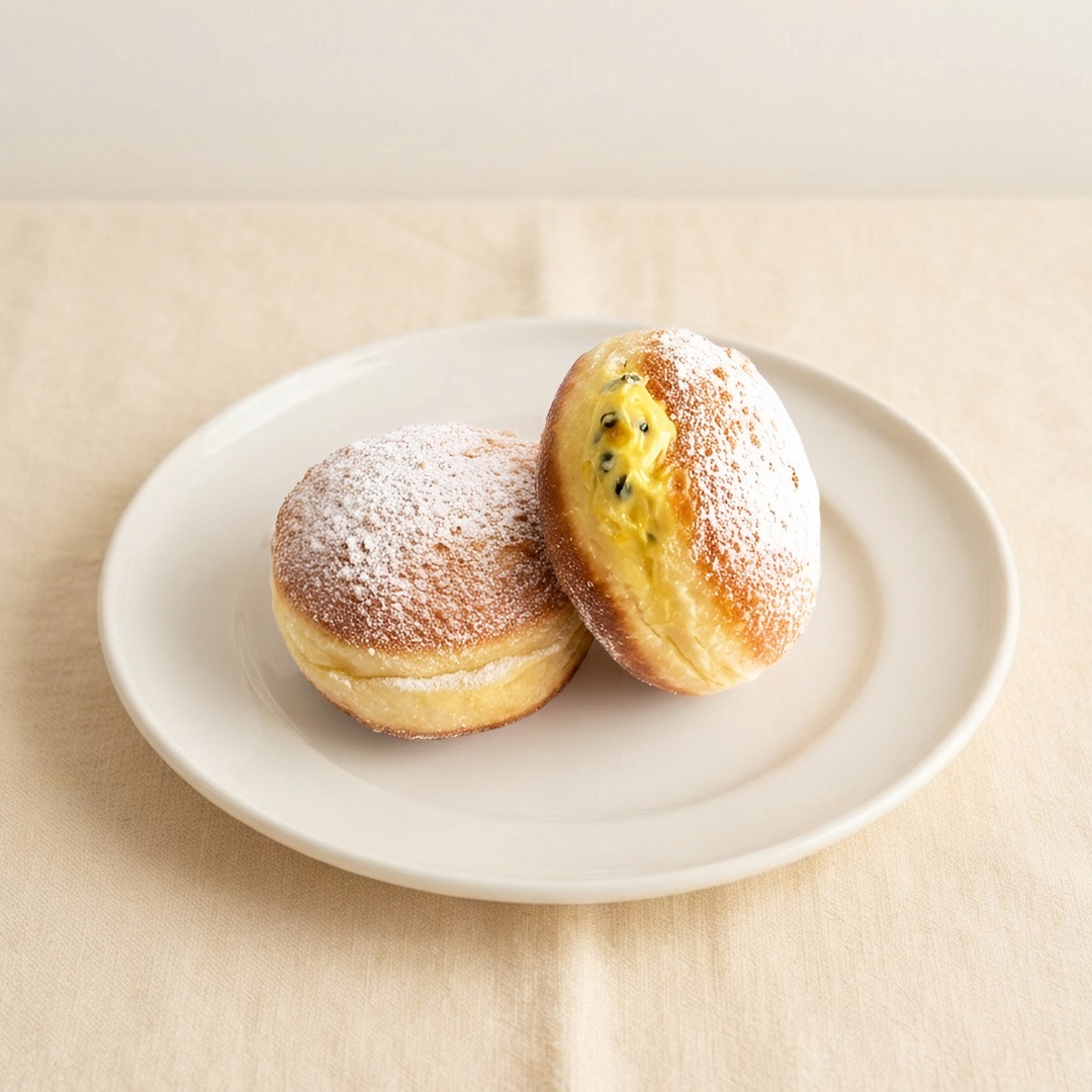 Passion Fruit Custard Bomboloni