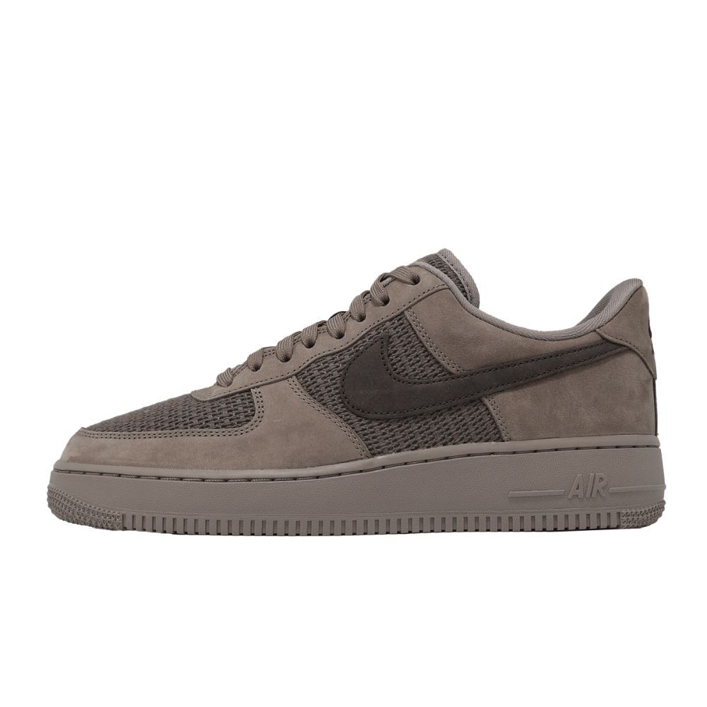 NIKE 休閒鞋 Air Force 1 07 LV8 麂皮 編織 咖啡 AF1 男 II9807-200
