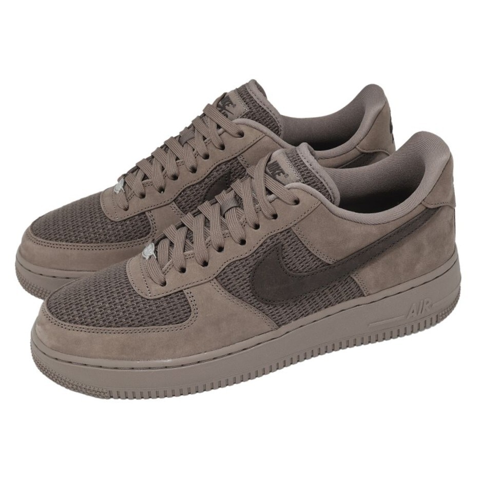 NIKE 休閒鞋 Air Force 1 07 LV8 麂皮 編織 咖啡 AF1 男 II9807-200