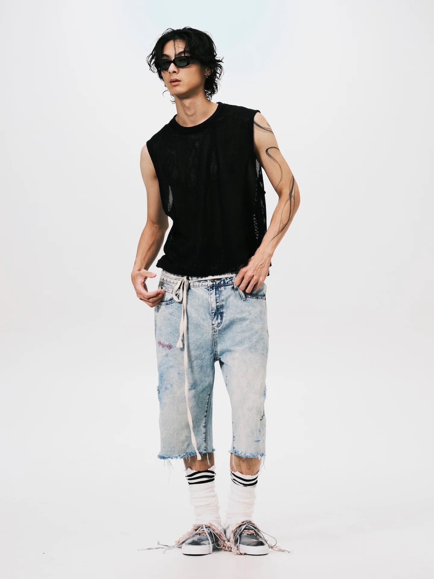 ANOWHEREMAN MESH SLEEVELESS TOP 網洞 無袖 背心
