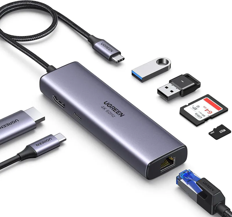 UGREEN 7-in-1 USB-C Hub - CM512-60515 - Grey