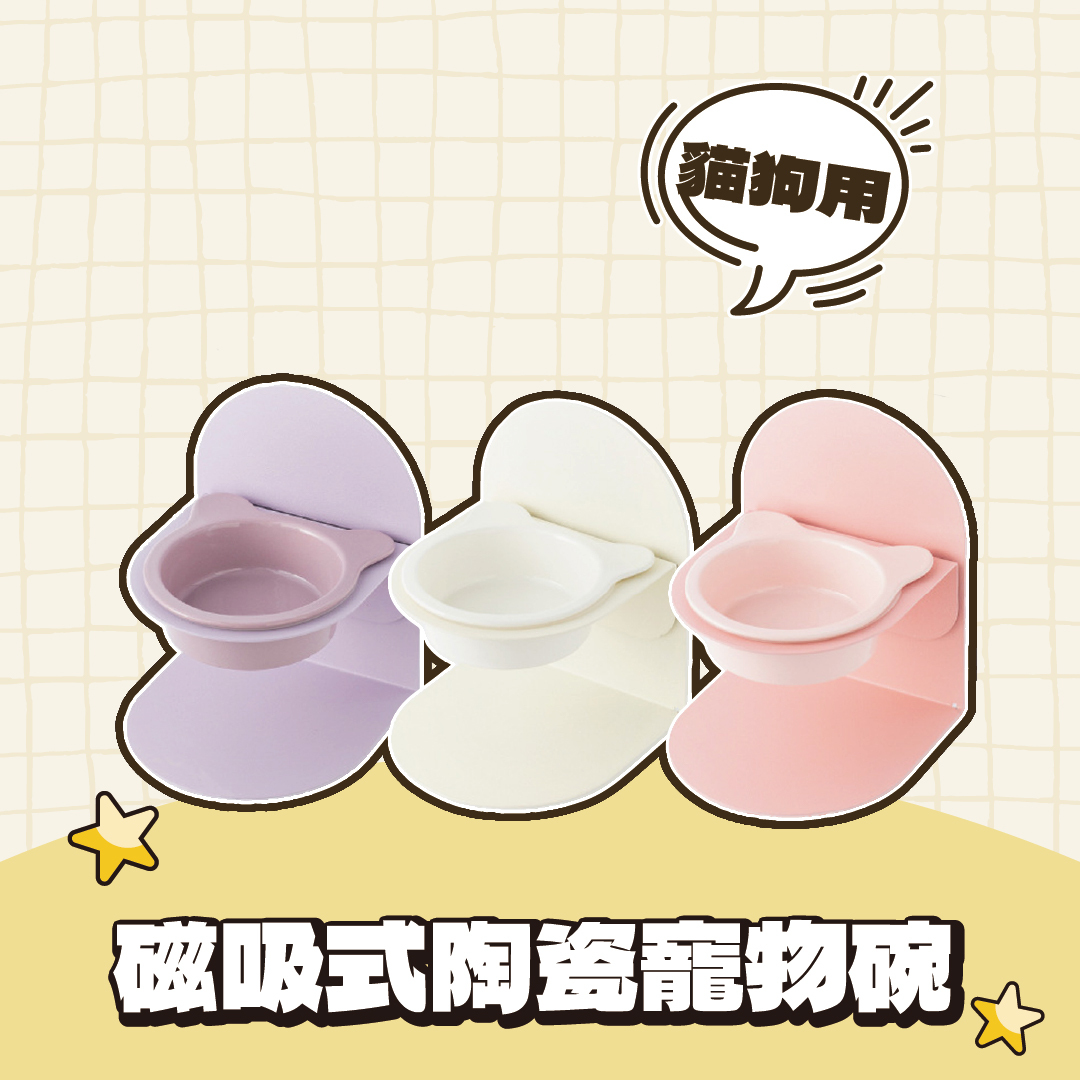 磁吸式陶瓷寵物碗 貓碗 狗碗 寵物碗