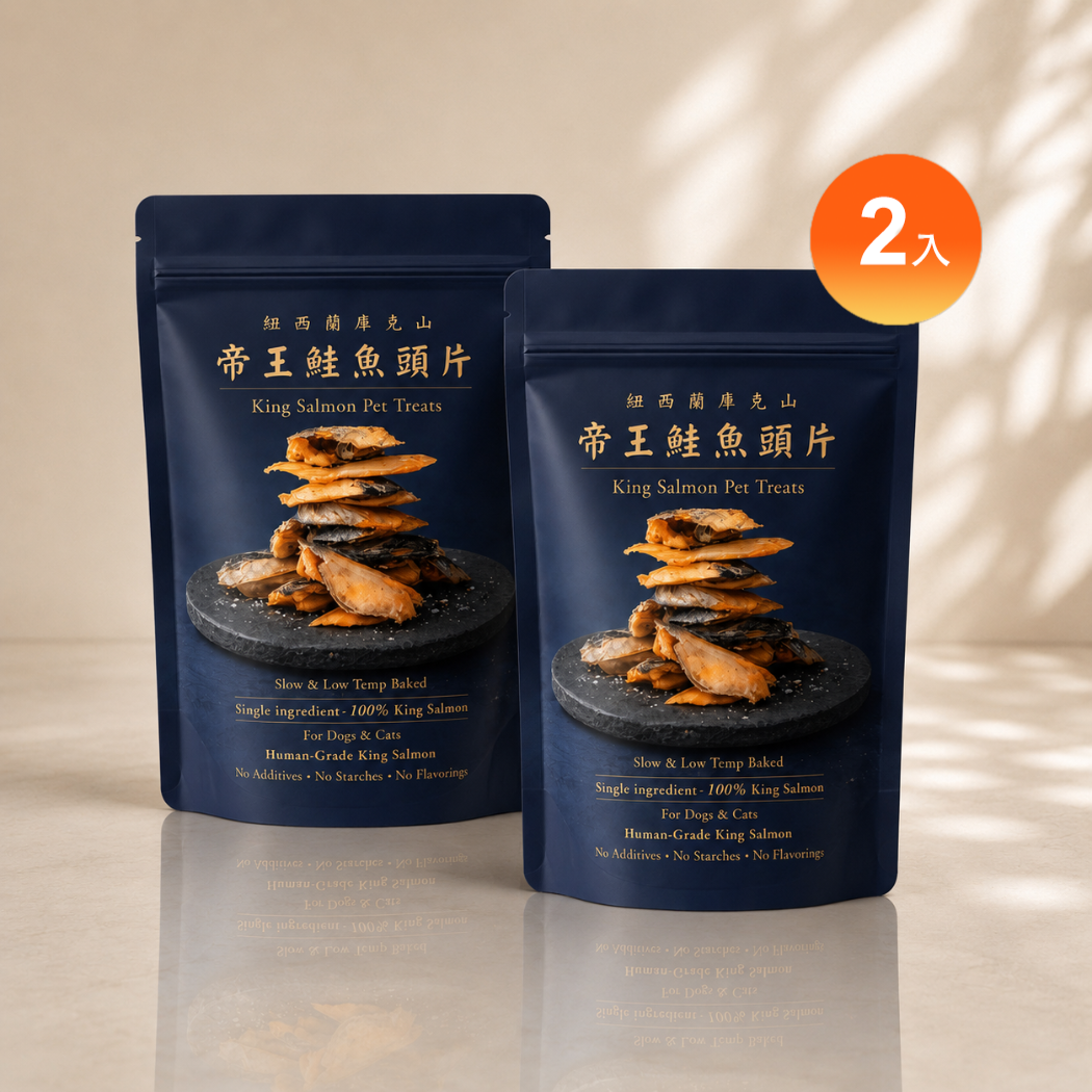 庫克山寵物全食點心－魚頭片(100g±5%) 2入組