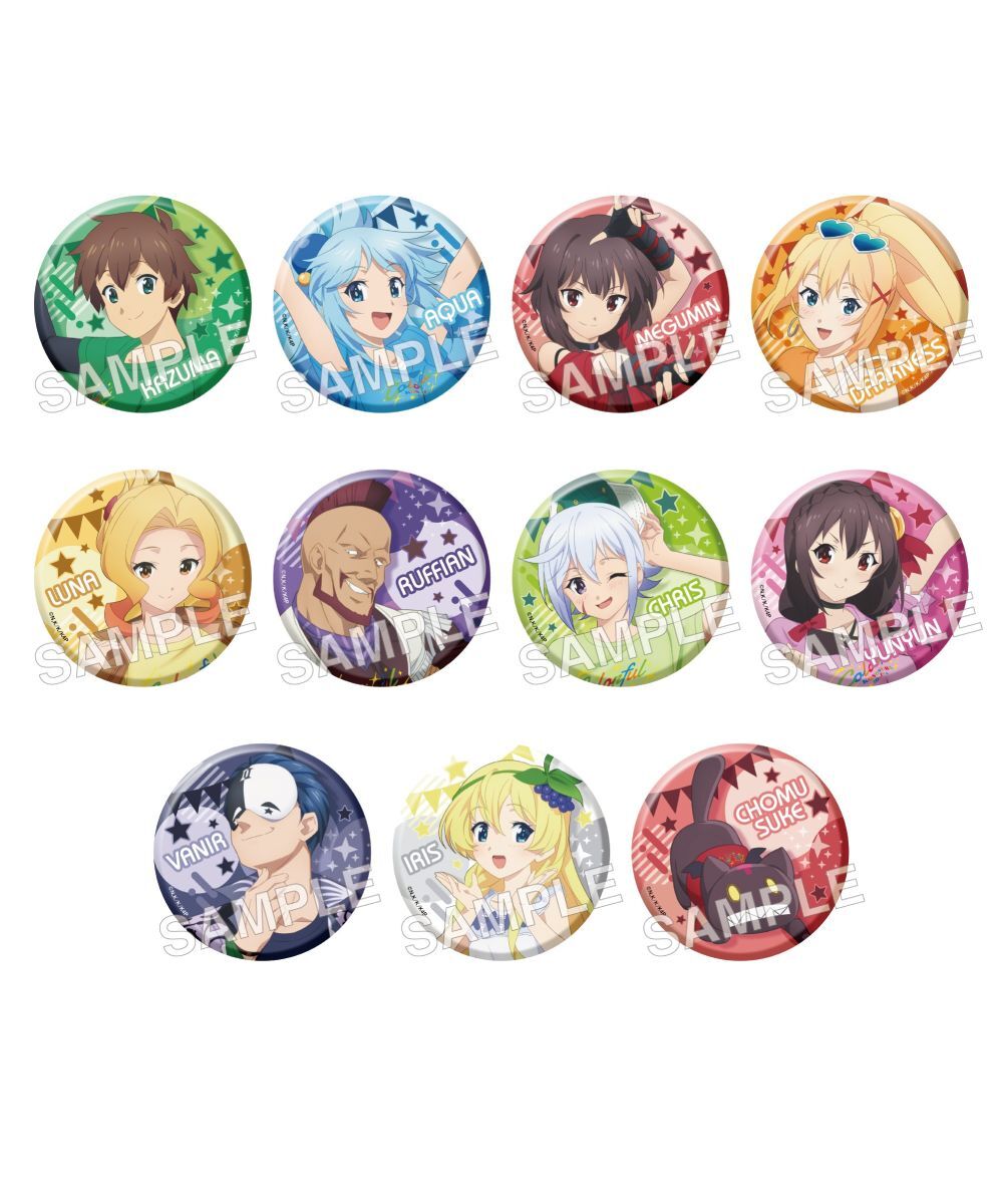 預購-動畫「為美好的世界獻上祝福！」集換式閃亮亮徽章 Colorful ver. BOX販售【日本進口精品】