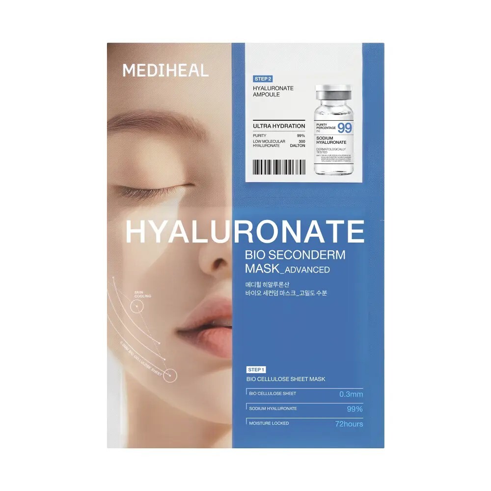 MEDIHEAL Hyaluronate Bio Seconderm Mask - Ultra Hydration 10ea