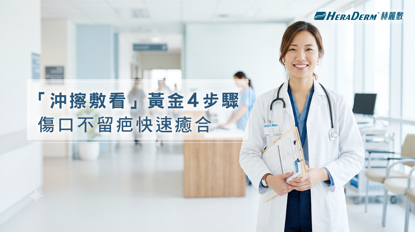 別再急著讓傷口結痂!專家教你「沖、擦、敷、看」黃金 4 步驟,不留疤快速癒合