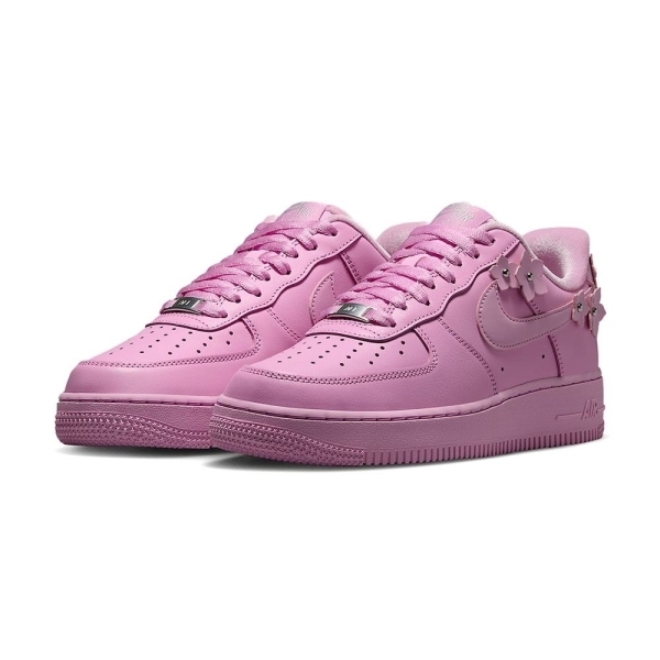 NIKE 休閒鞋 AIR FORCE 1 07 粉色 立體花朵 皮革 復古 女 IR8637-600