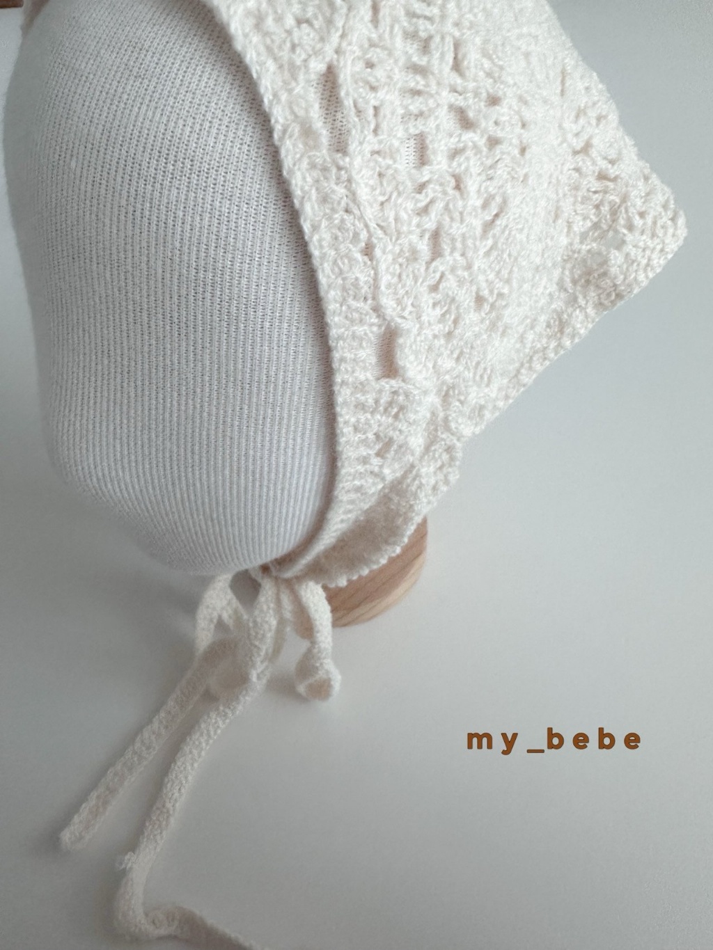 正韓秋Mybebe 兩色鄉村編織頭巾