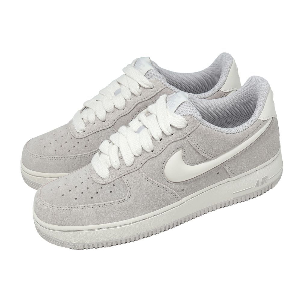 NIKE 休閒鞋 AIR FORCE 1 07 LV8 灰色 麂皮 立體勾 復古 男 IU7592-078