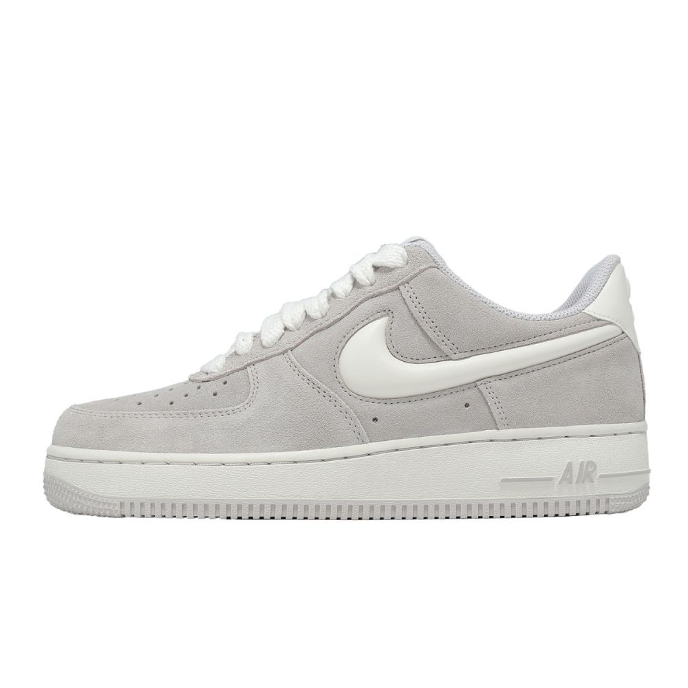 NIKE 休閒鞋 AIR FORCE 1 07 LV8 灰色 麂皮 立體勾 復古 男 IU7592-078