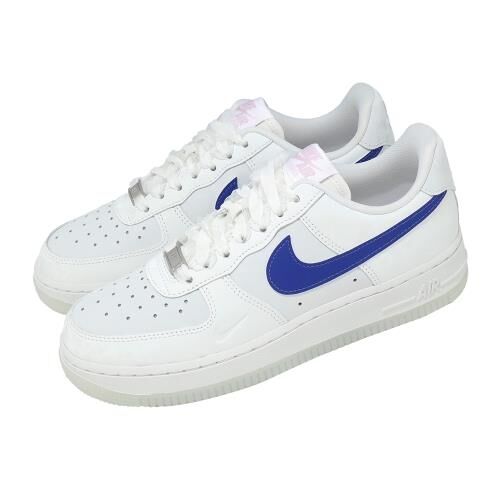 NIKE 休閒鞋 AIR FORCE 1 07 LV8 白藍 絲絨 緞帶 復古 女 IW1235-121