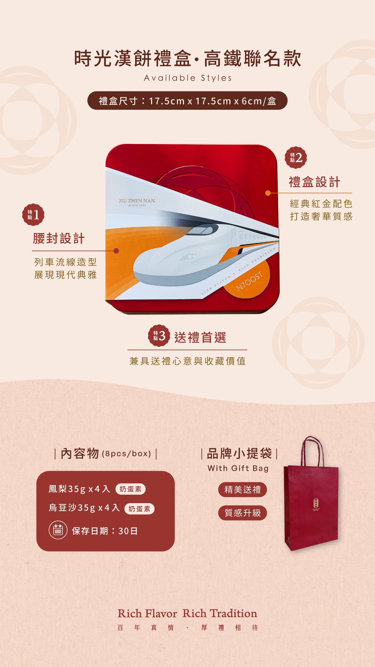 時光漢餅禮盒高鐵聯名款