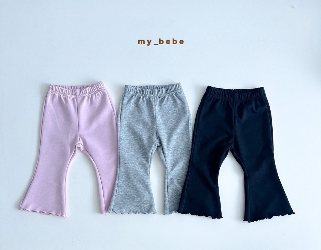 正韓秋Mybebe 三色捲捲喇叭褲