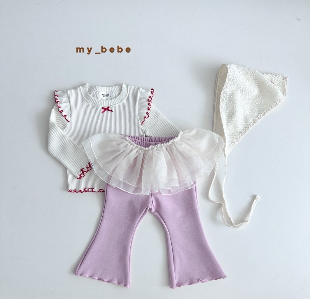 正韓秋Mybebe 三色捲捲喇叭褲