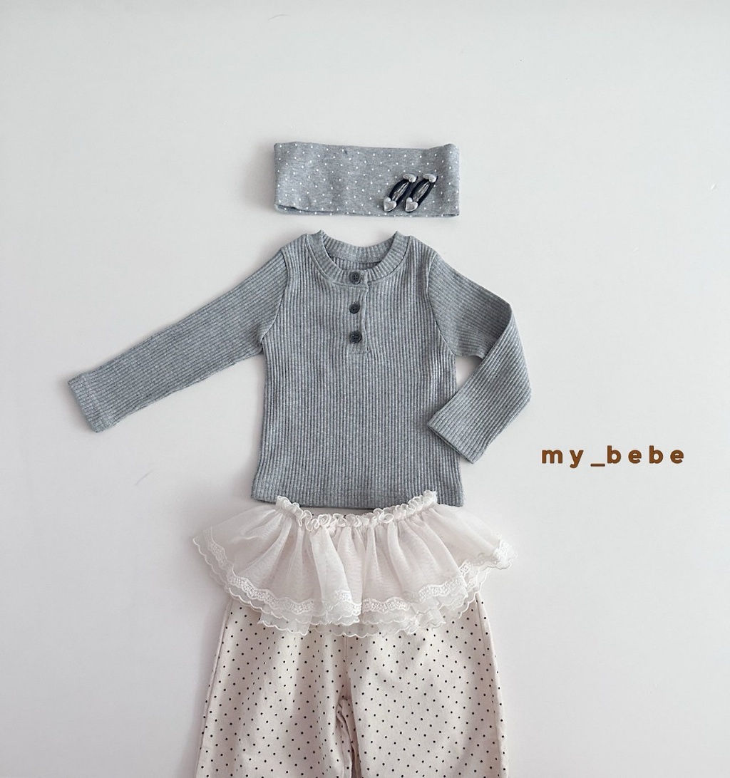 正韓秋Mybebe 巧克力牛奶點點寬褲