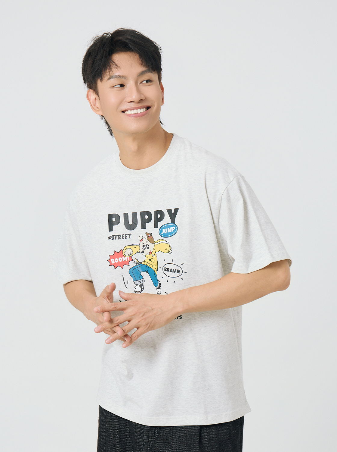 【3件999】【期間限定】街頭貓貓狗狗印花TEE