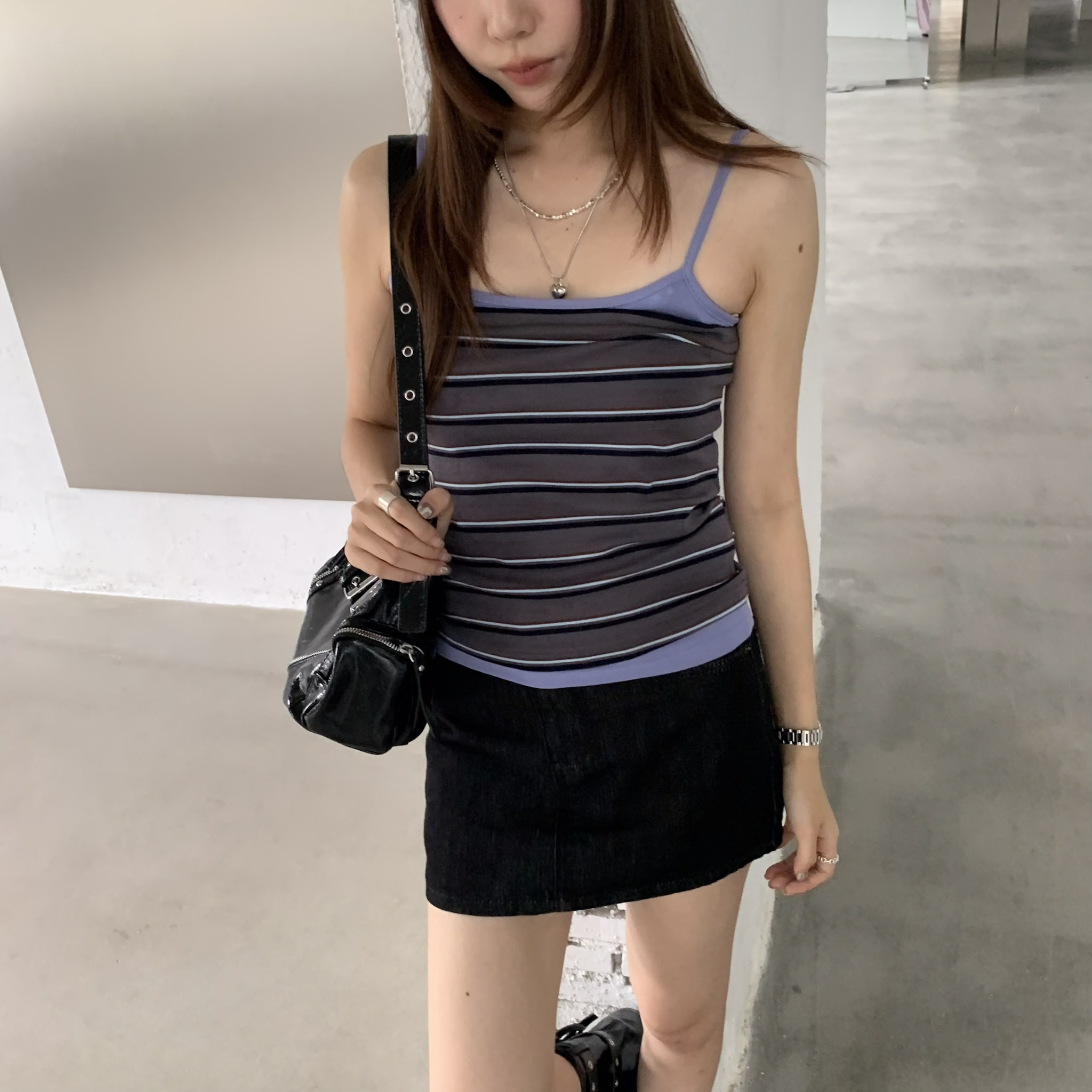 ISA_Blueberry Muffin 撞色條紋(1+1)二件組_66044