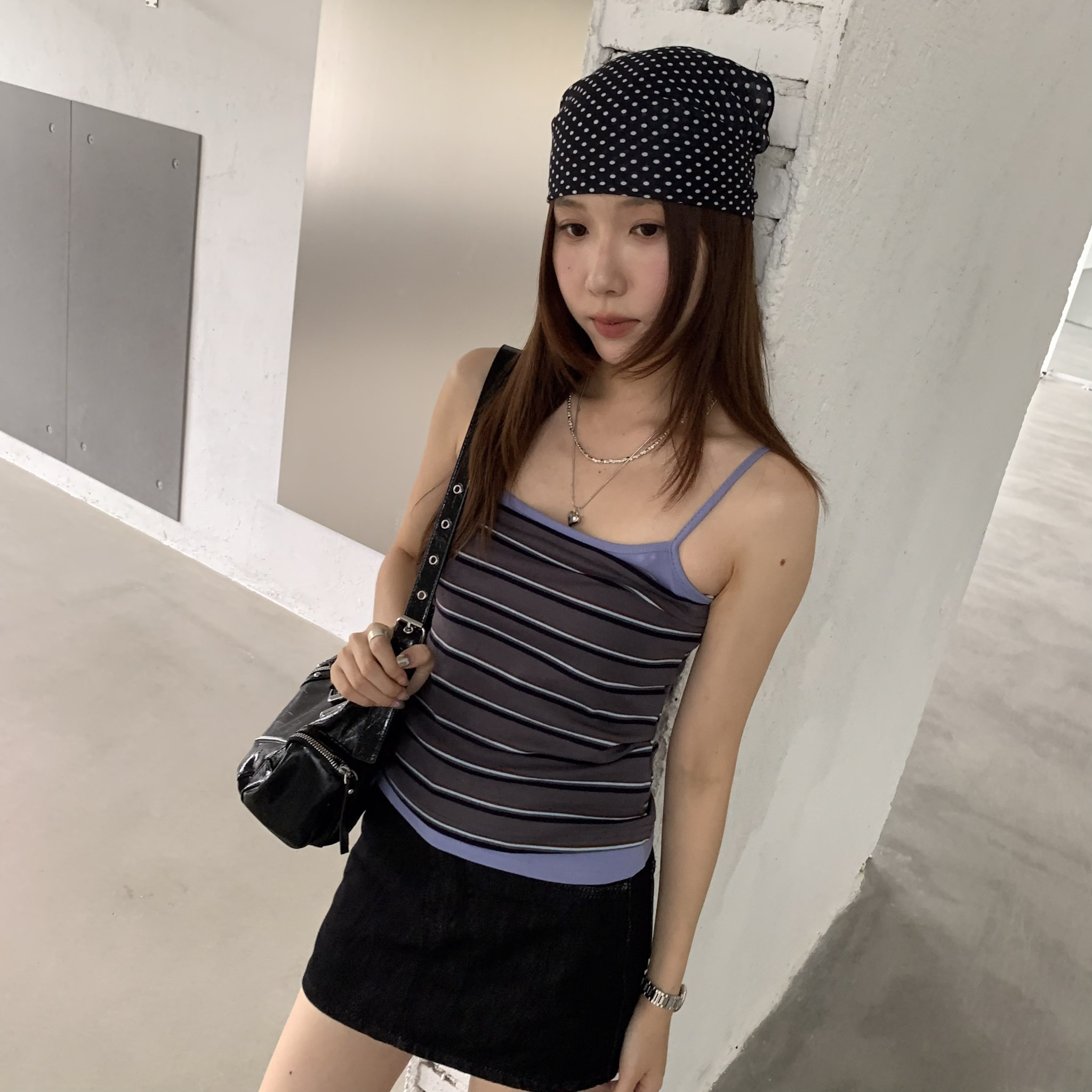 ISA_Blueberry Muffin 撞色條紋(1+1)二件組_66044