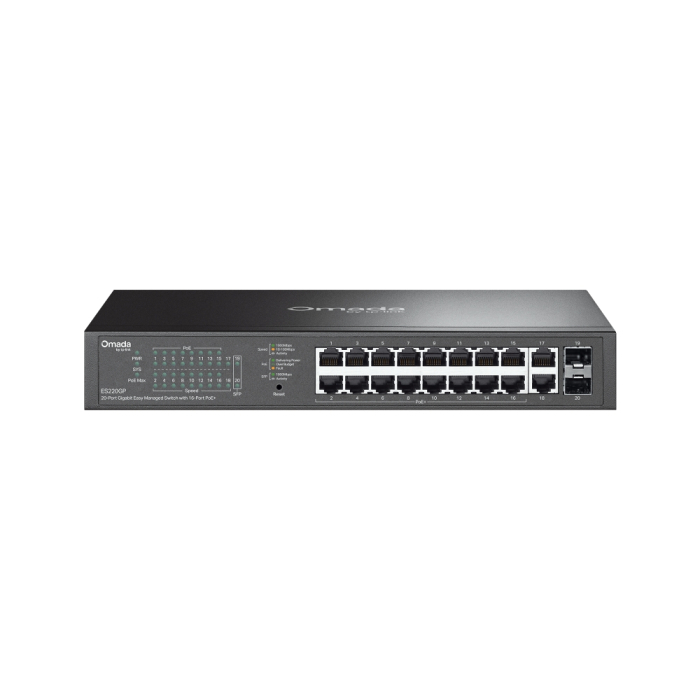 TP-Link Omada ES220GP 20埠 Gigabit 簡易管理型交換機｜企業級網絡交換器