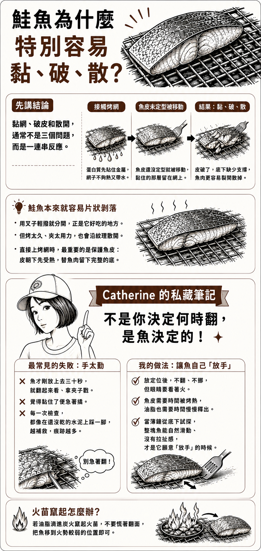 中秋烤鮭魚怎麼不黏網