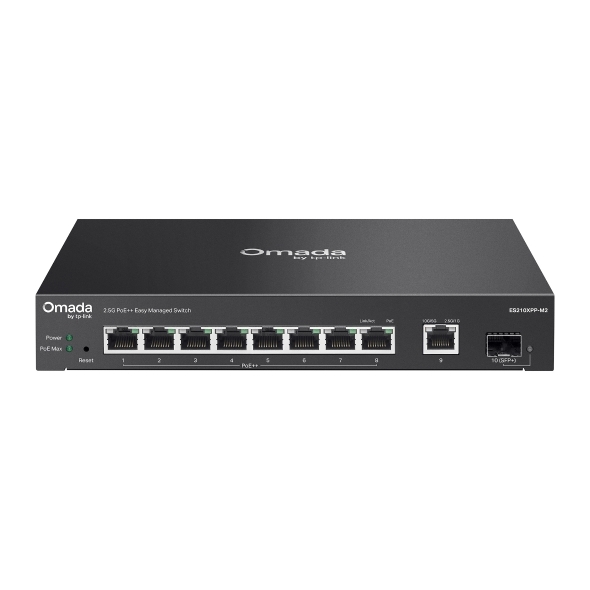TP-Link Omada ES210XPP-M2 8埠2.5G + 2埠10G 簡易管理型 PoE++ 交換機｜Multi‑Gig 高速網絡方案