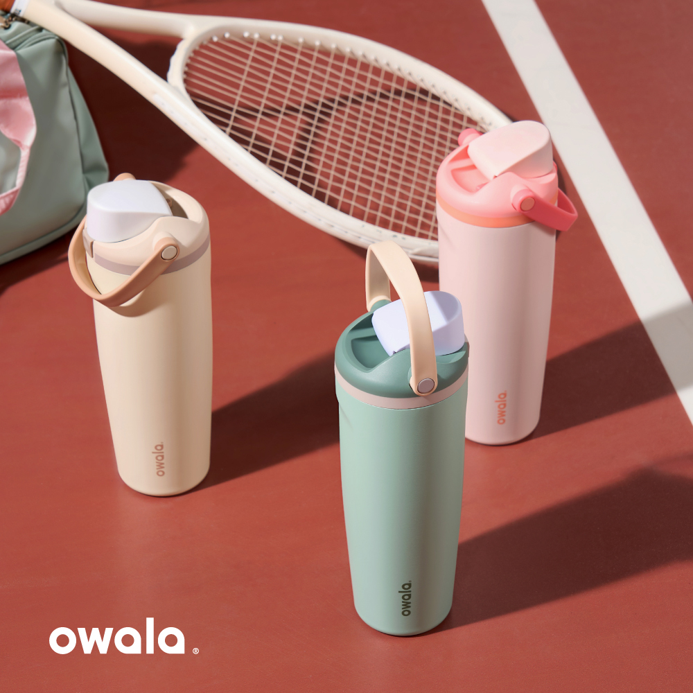 Owala® FreeSip Sway 不鏽鋼 雙飲口吸管手提水壺|890ml