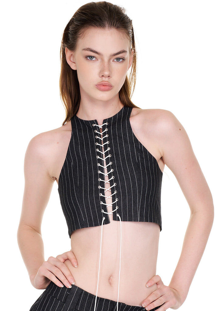 『越南連線🇻🇳』PushPush - 毛絨條紋緊身束衣 PUSHIE STRIPED CORSET