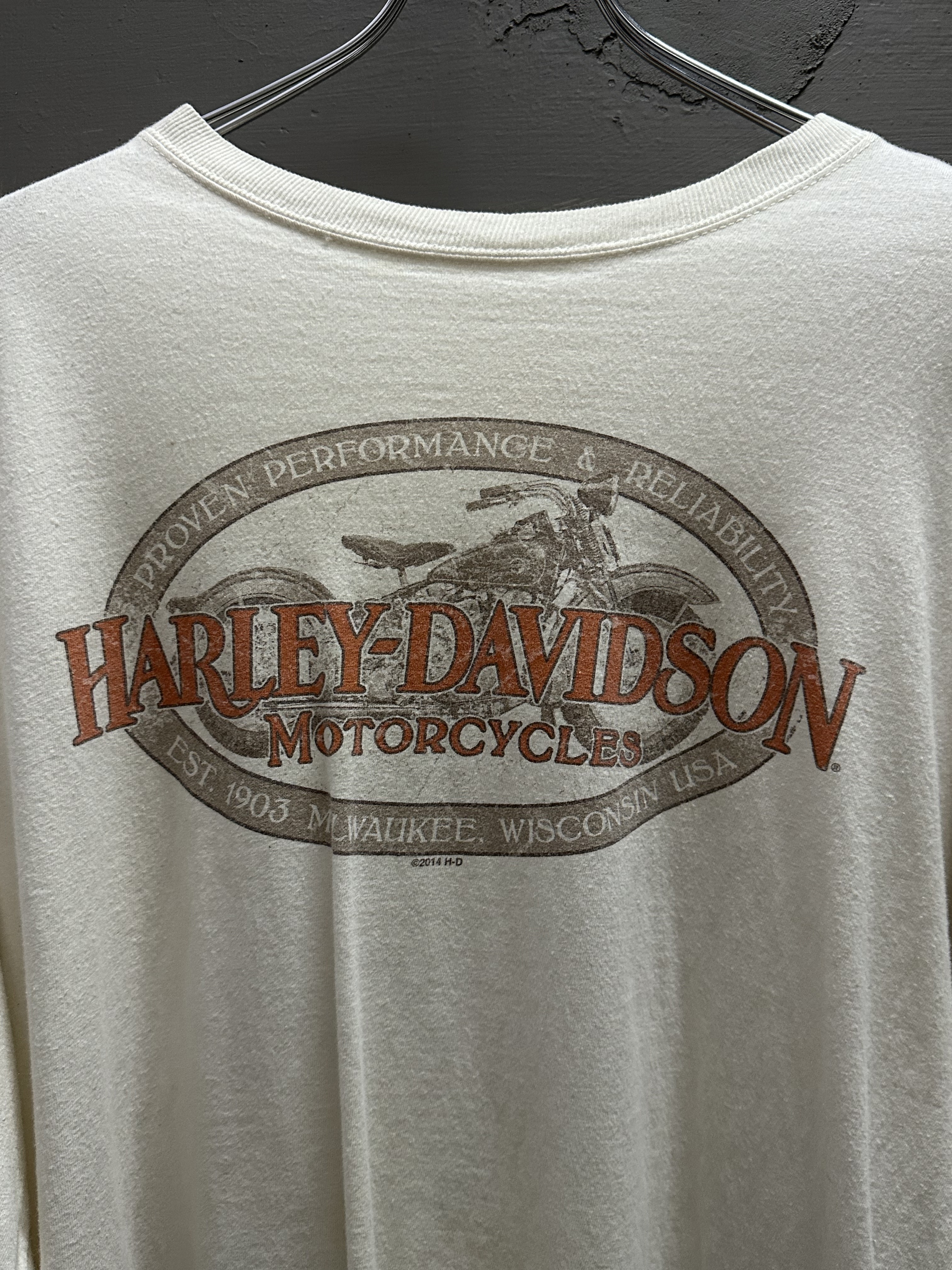 00’s (2014) HARLEY-DAVIDSON L/S Tee *Sleeve Print