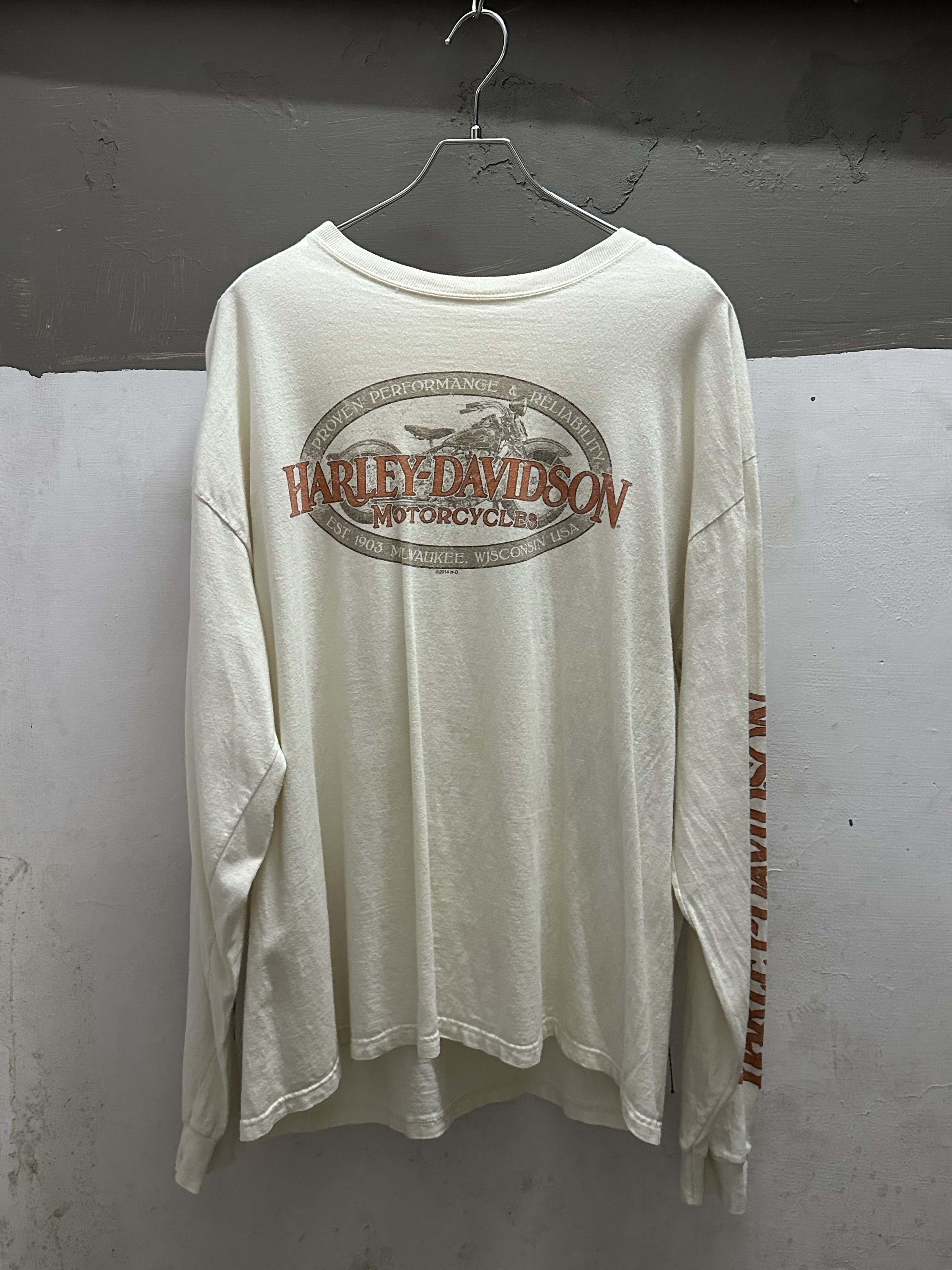 00’s (2014) HARLEY-DAVIDSON L/S Tee *Sleeve Print