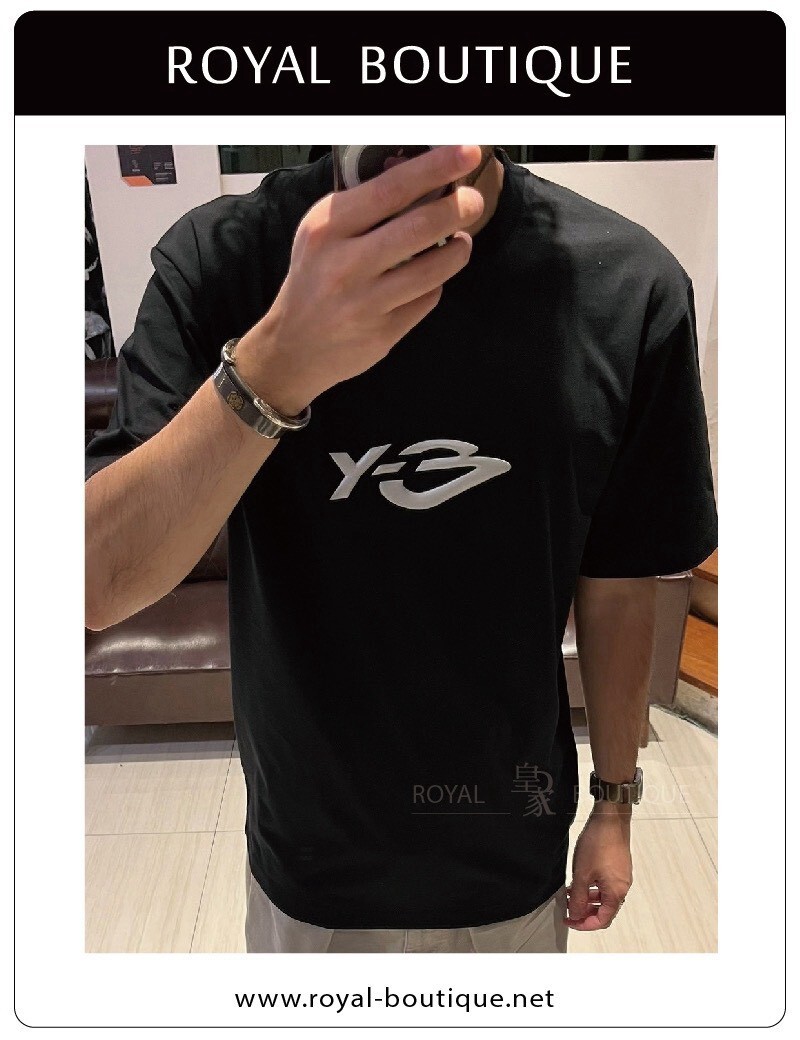 Y-3 胸口立體燙銀LOGO短T