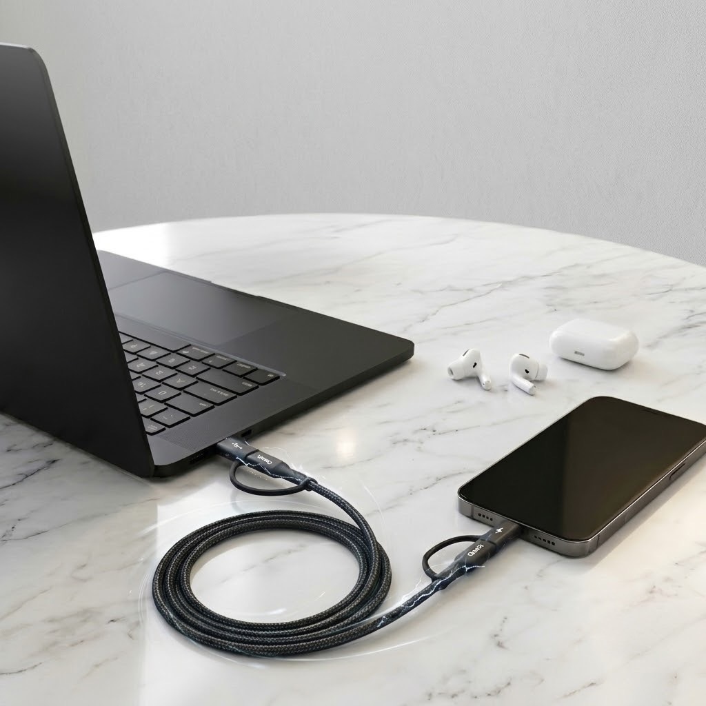 【amuok】四合一60W充電線 USB+TC+TC+Lightning