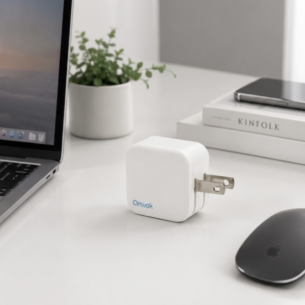 【amuok】20W mini 氮化鎵電源供應器 USB+Type-C