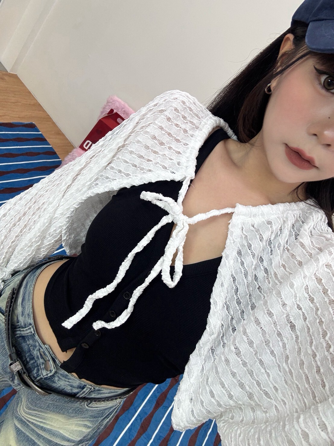Summer sky🌥️美學密針織寬袖小外套
