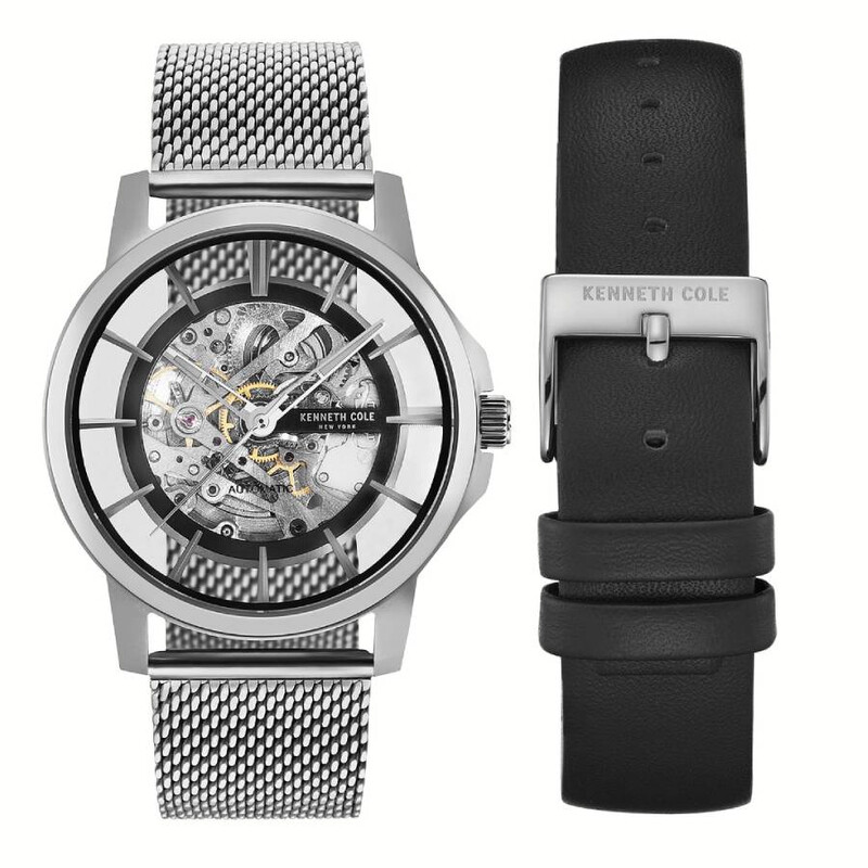 【預購】Kenneth Cole H073173 New York 男裝自動機械手錶 (鏤空錶盤)