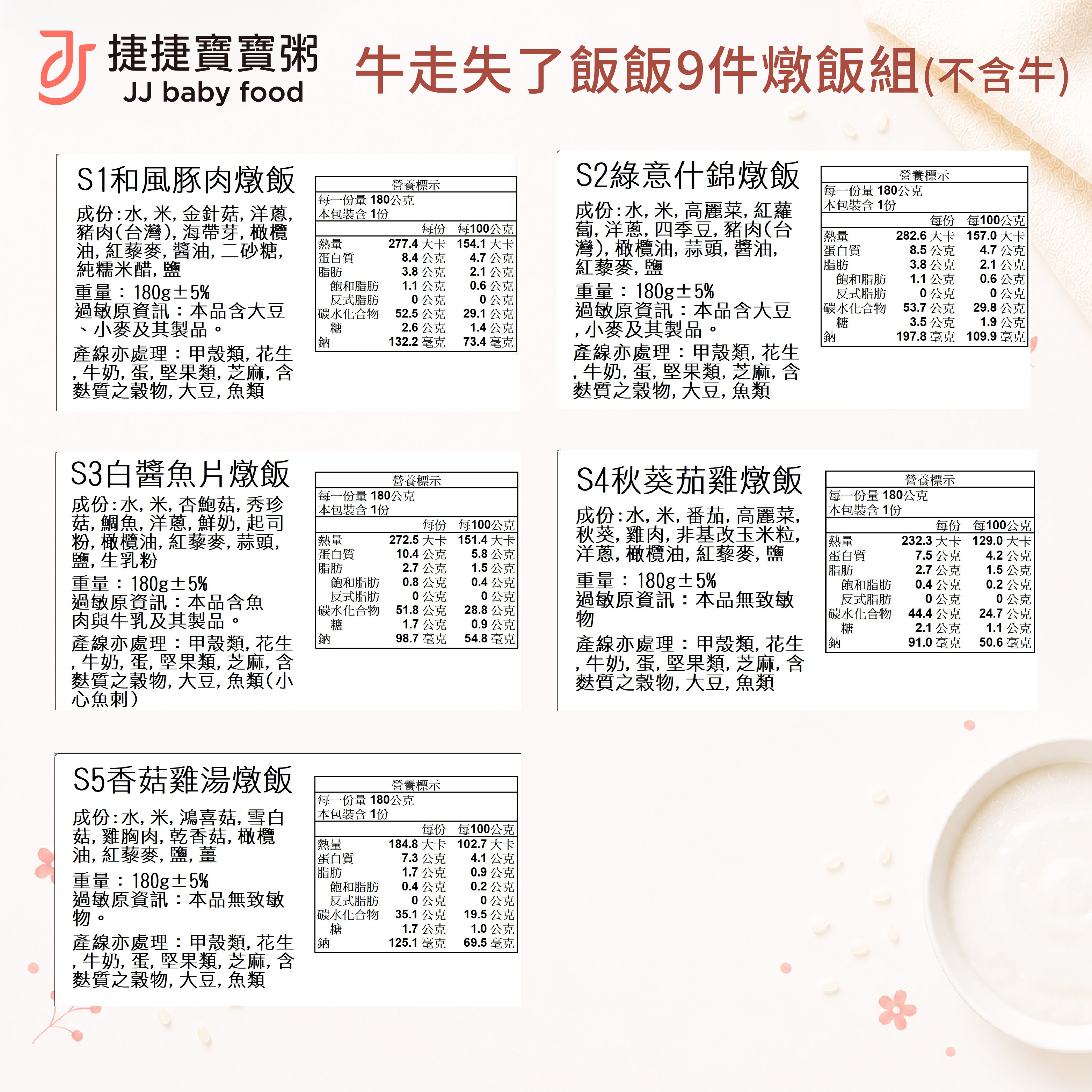 寶寶副食品-G-S2-09R牛走失了飯飯9件燉飯組(不含牛)
