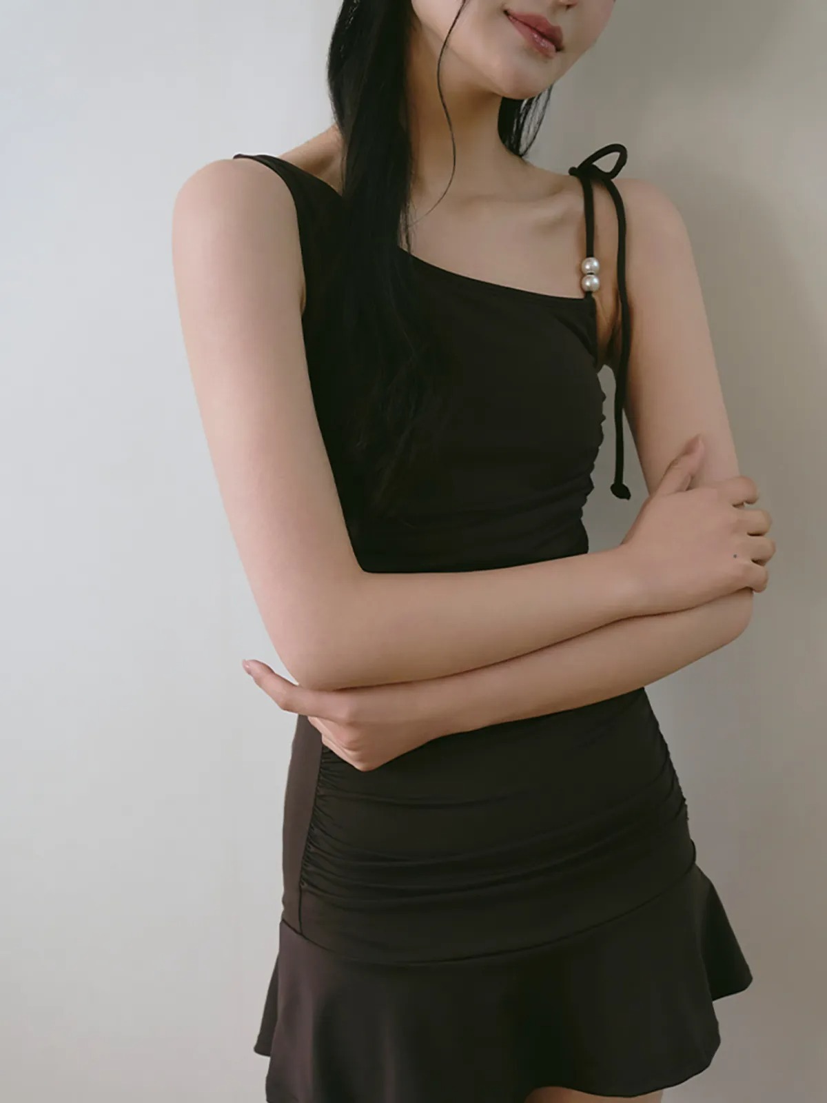 SOGNAREBY One-Shoulder Drape One-Piece Swimsuit
