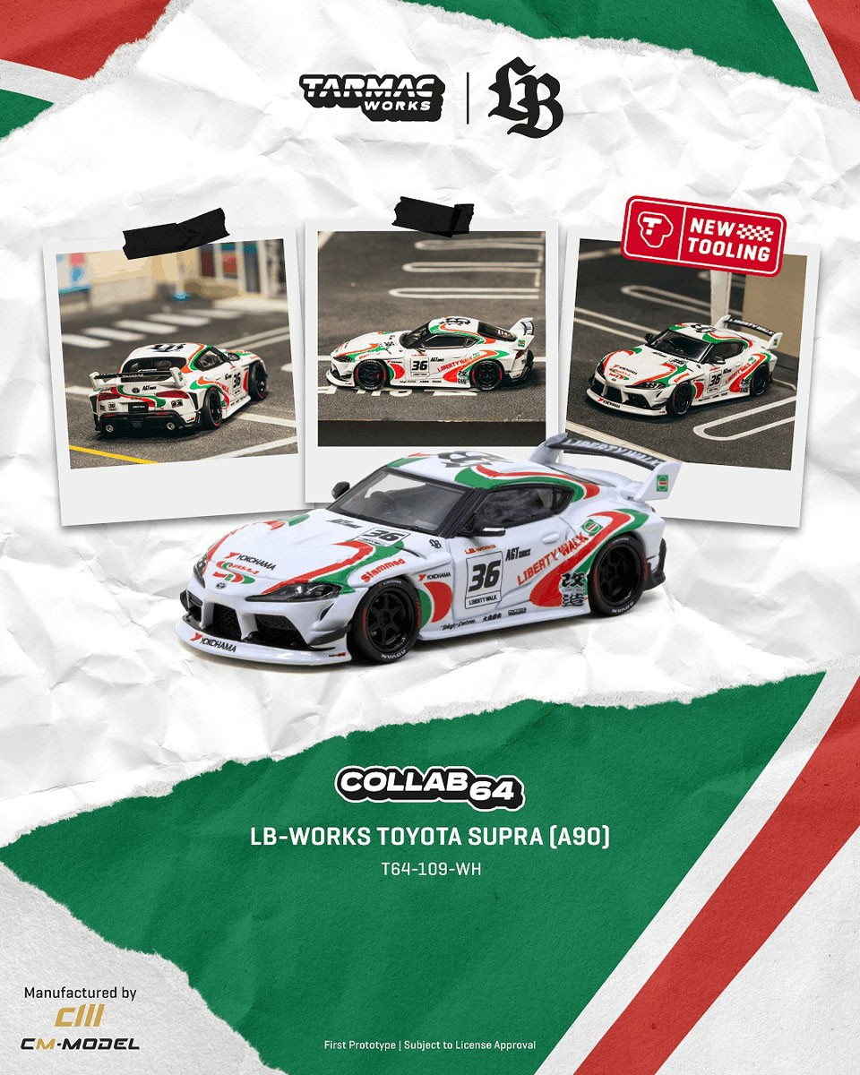 [預訂] Tarmac Works LB-WORKS 豐田TOYOTA SUPRA (A90) 白色
