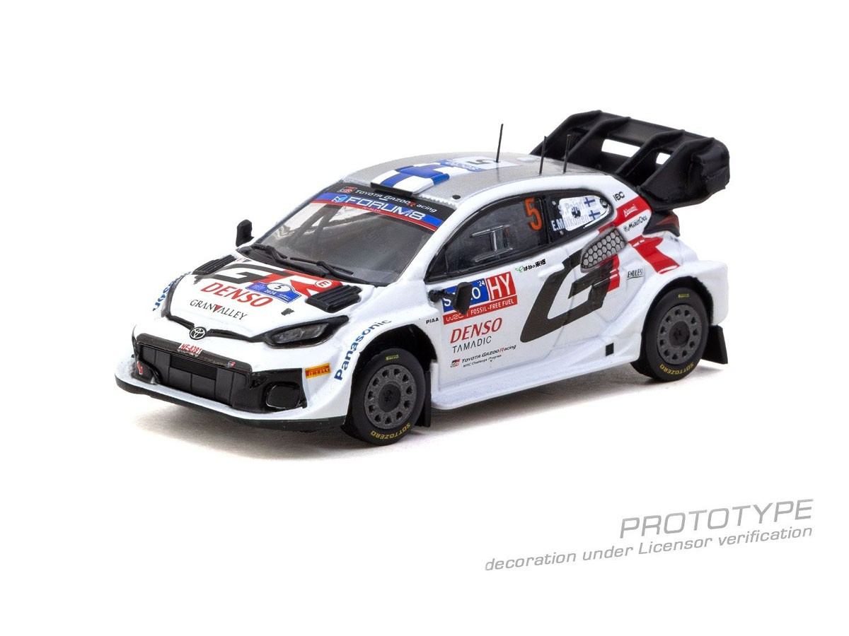 [預訂] Tarmac Works 豐田Toyota GR YARIS Rally1 HYBRID 2024年芬蘭拉力賽 車手 Sami Pajari / Enni Mälkönen模型車連收藏卡套裝