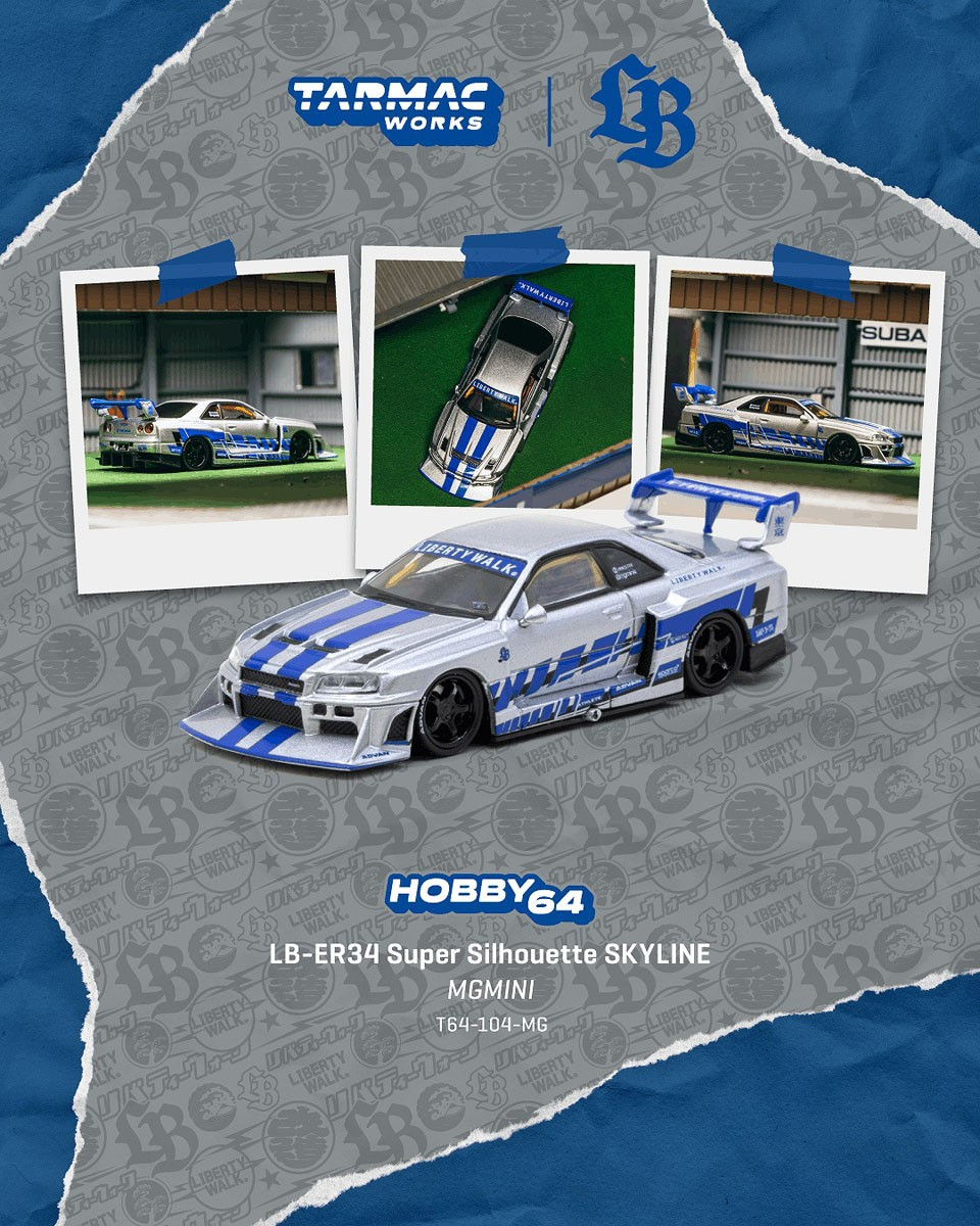 [預訂] Tarmac Works 日產LB-ER34 Super Silhouette SKYLINEMGMINI
