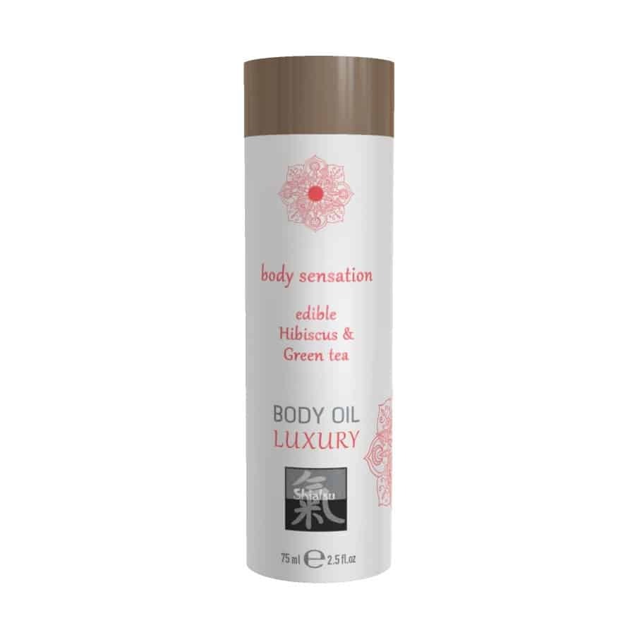 Shiatsu Edible Body Oil Luxury Green Tea & Hibiscus - 75ml