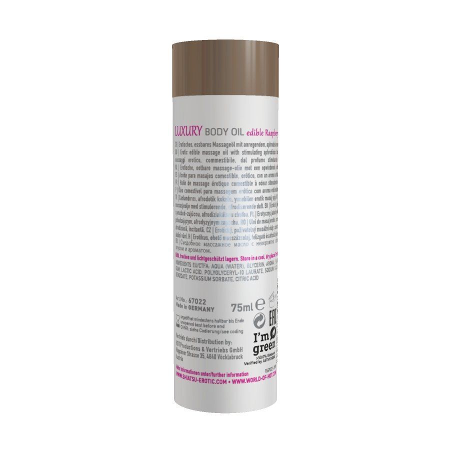 Shiatsu - Edible Body Oil Luxury Raspberry & Apple - 75ml