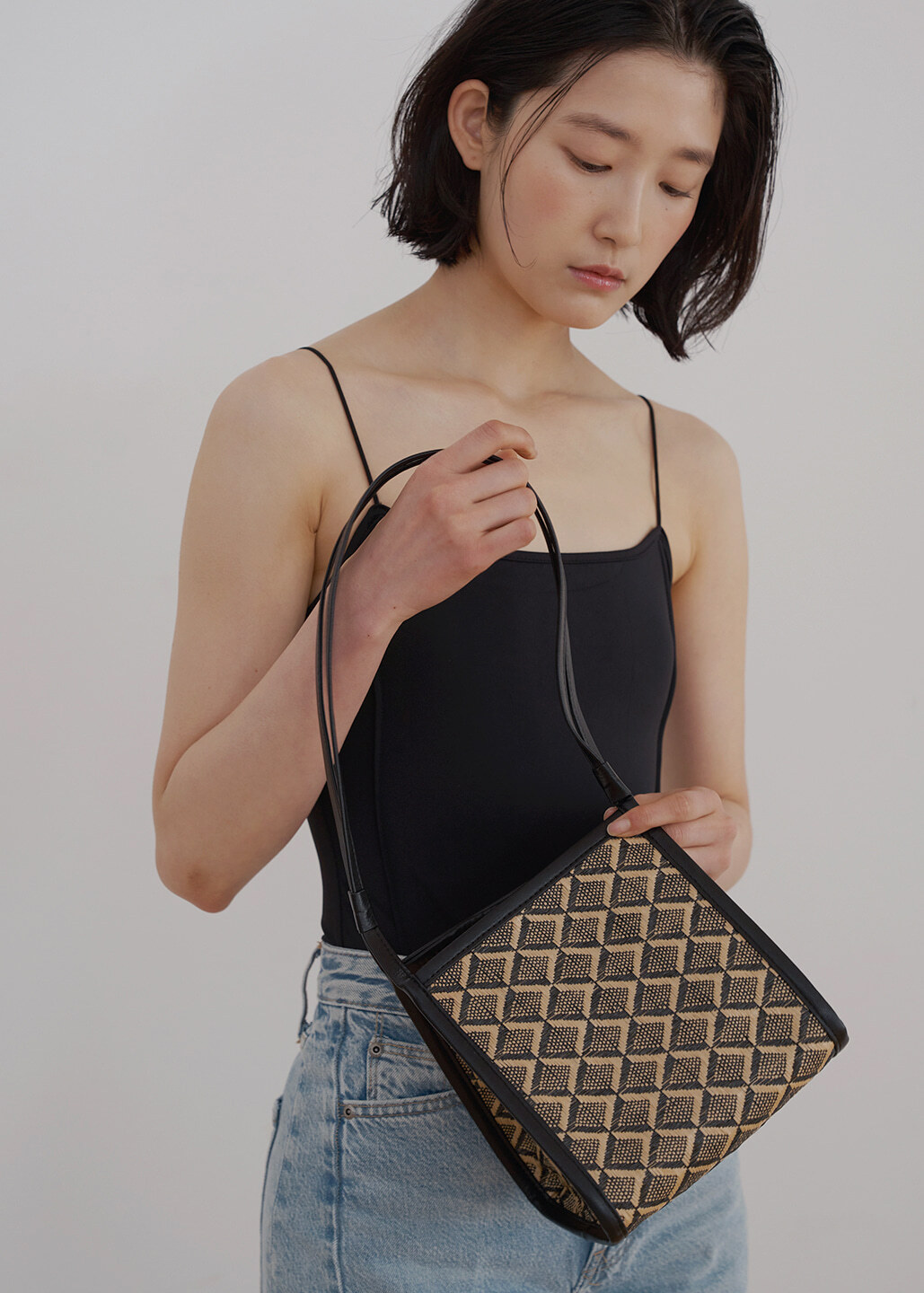 Kwani 26 Rattan Shoulder Tote
