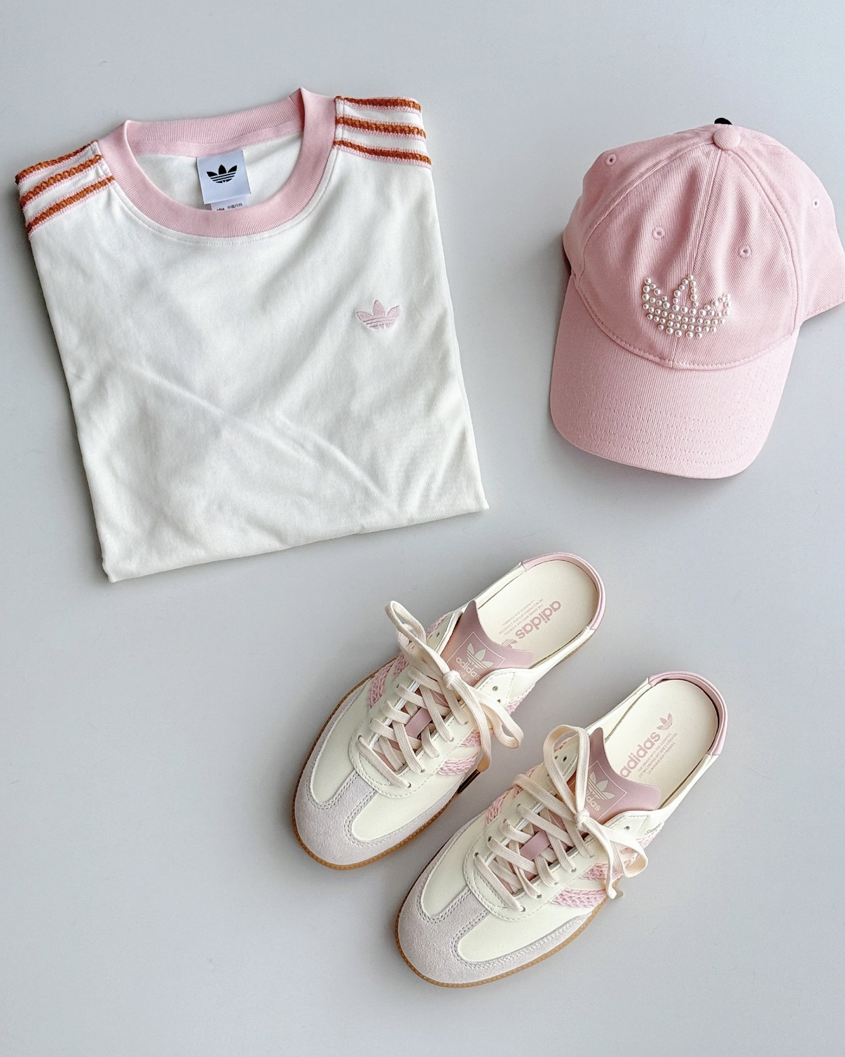ADIDAS ORIGINAL SAMBA MULE 奶油蜜桃粉 淡粉 焦糖底 編織設計 穆勒鞋 懶人鞋 拖鞋 涼鞋 女鞋 HP5052 / 調貨