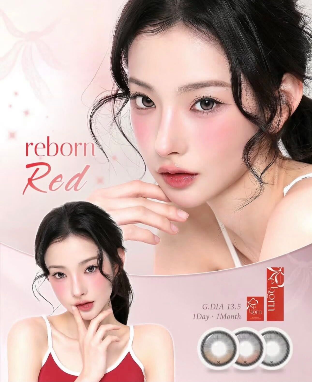 I-SHA Reborn Red 1 Month｜月拋彩妝矽水凝膠隱形眼鏡｜每盒1片