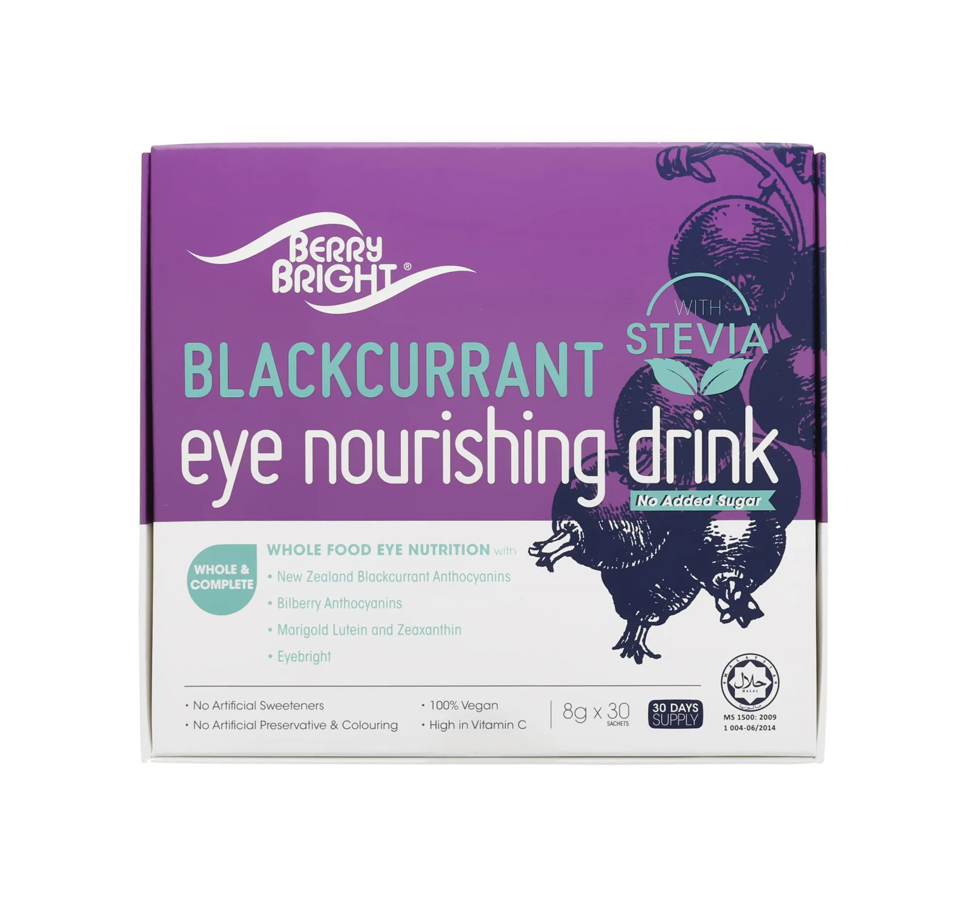 DA008 BERRY BRIGHT NOURISHING DRINK STEVIA 8Gx30's視力佳- 美目護眼藍莓飲