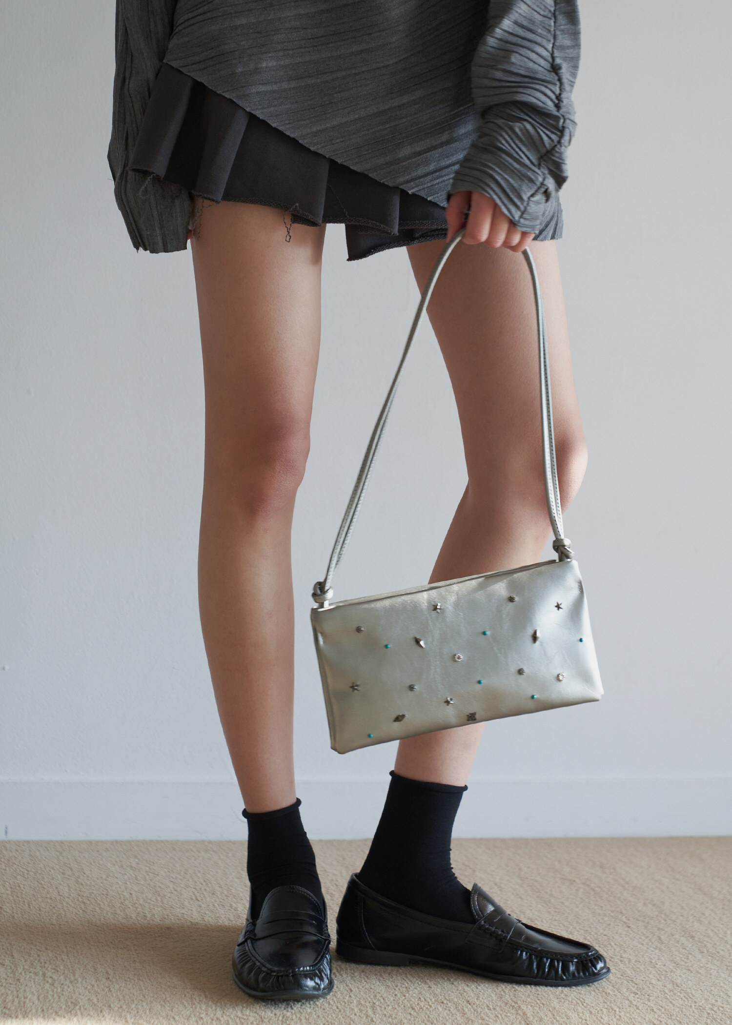 Kwani Two Pocket Studded Bag
