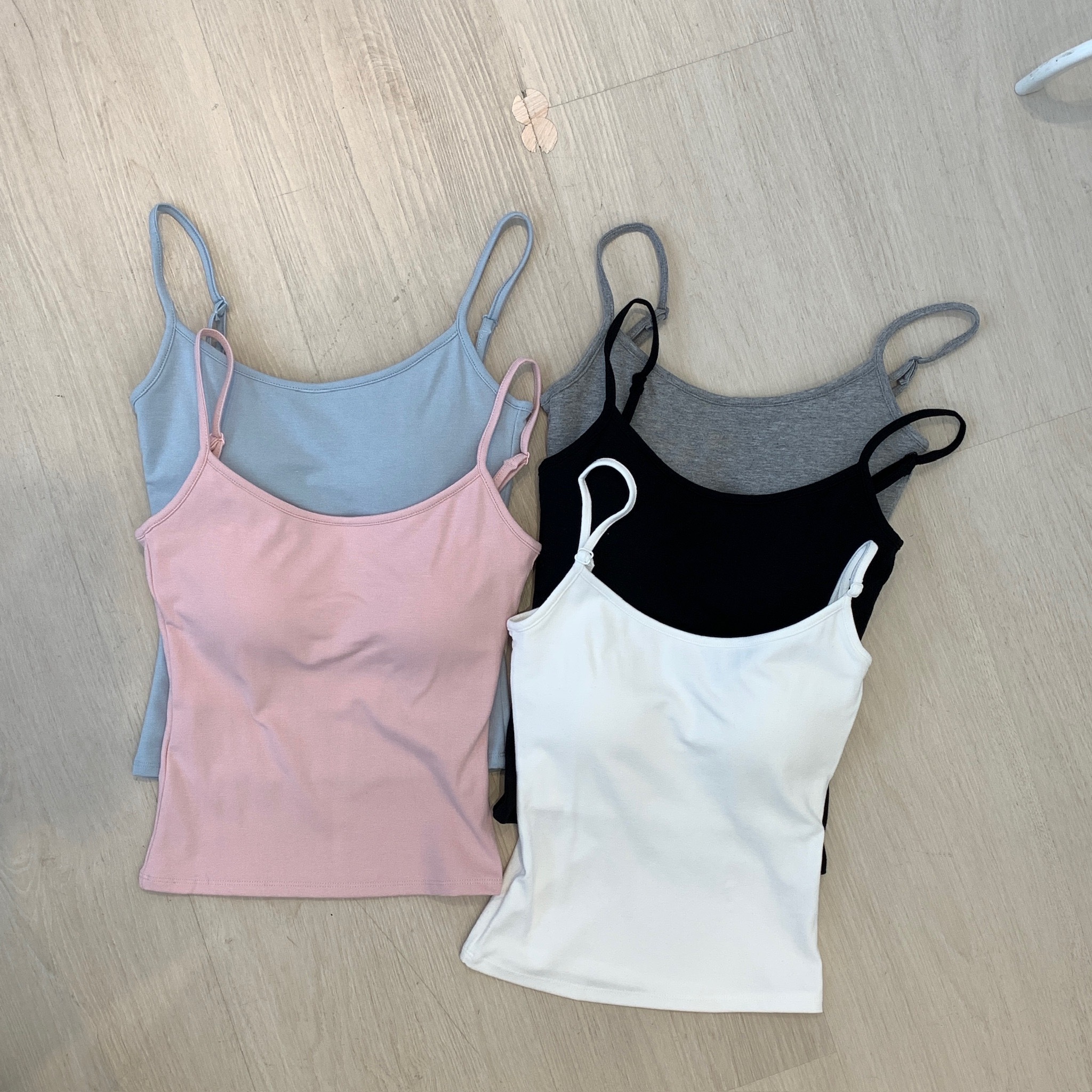 (樣板) U領舒服彈力棉bra背心 (5色) _550