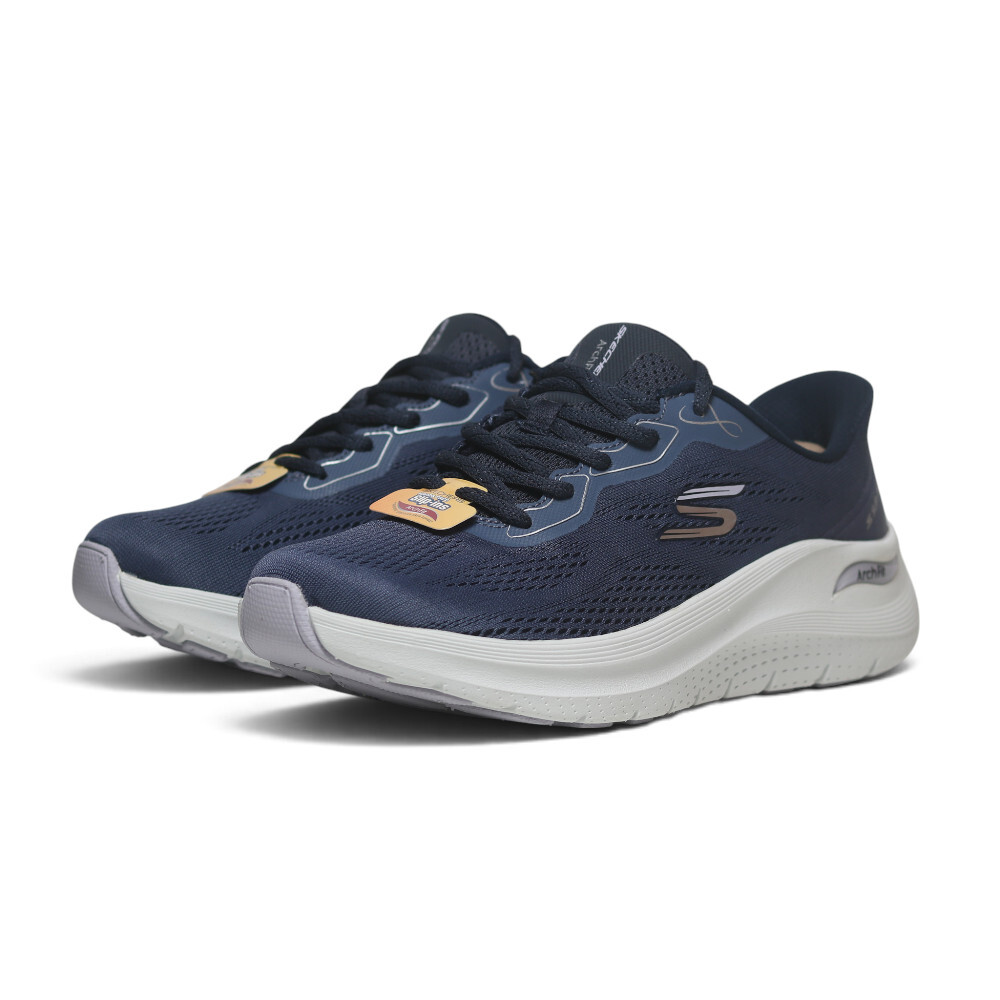 SKECHERS 休閒鞋 ARCH FIT 2 藍色 寬楦 足弓 瞬穿 女 150338WNVY