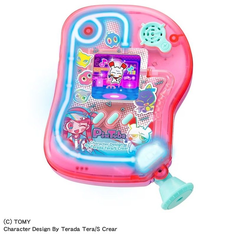 《 TAKARA TOMY 》  Pixtube霓虹燈管養成電子機(透明粉)
