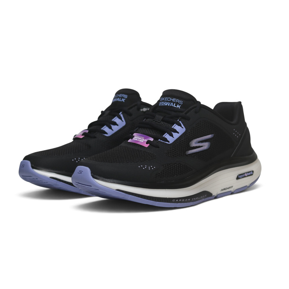 SKECHERS 健走鞋 GO WALK WORKOUT WALKER 黑紫 碳板 回彈 女 125137WBKLV